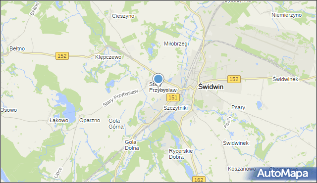 mapa Nowy Przybysław, Nowy Przybysław na mapie Targeo